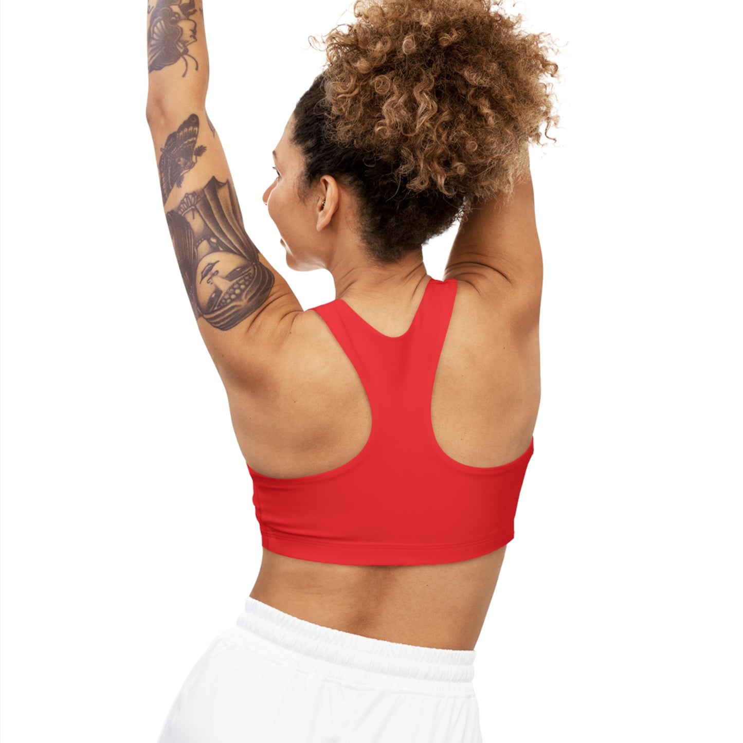 Red Seamless Sports Bra