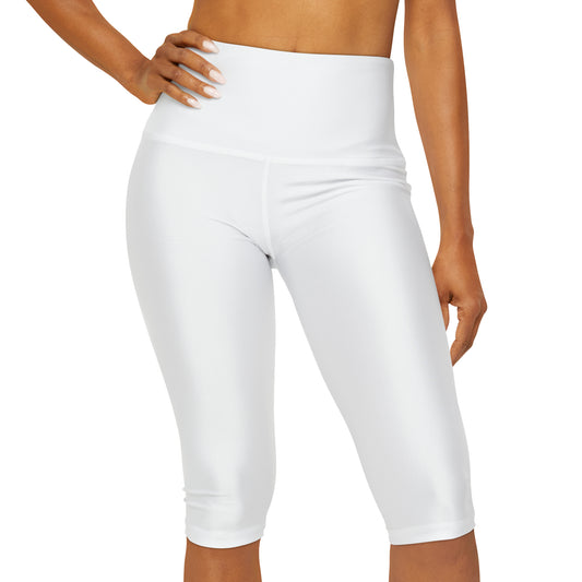 White Yoga Capri Leggings