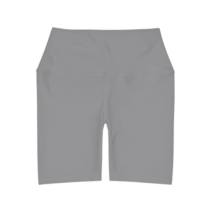 Grey High Waisted Yoga Shorts