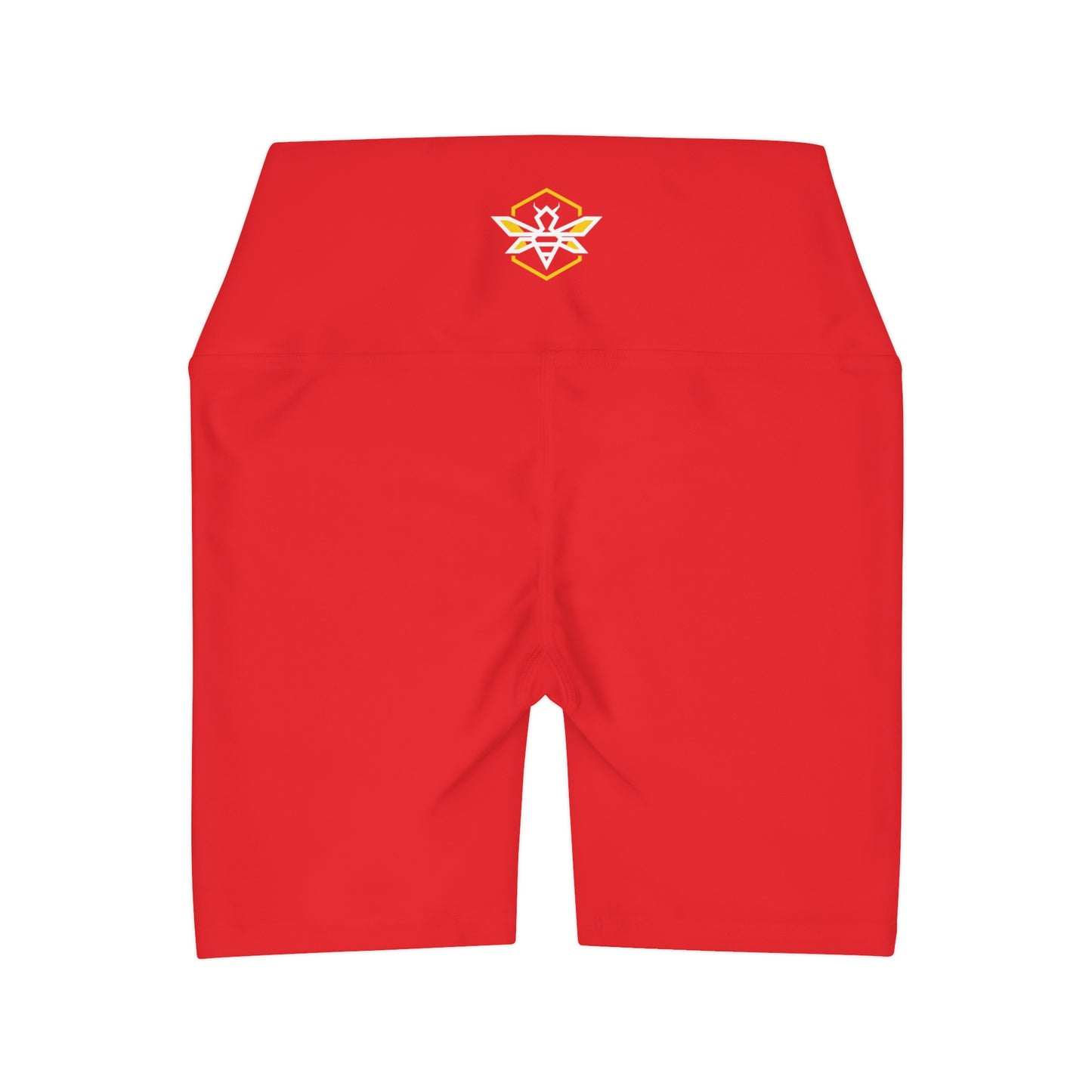 Red High Waisted Yoga Shorts