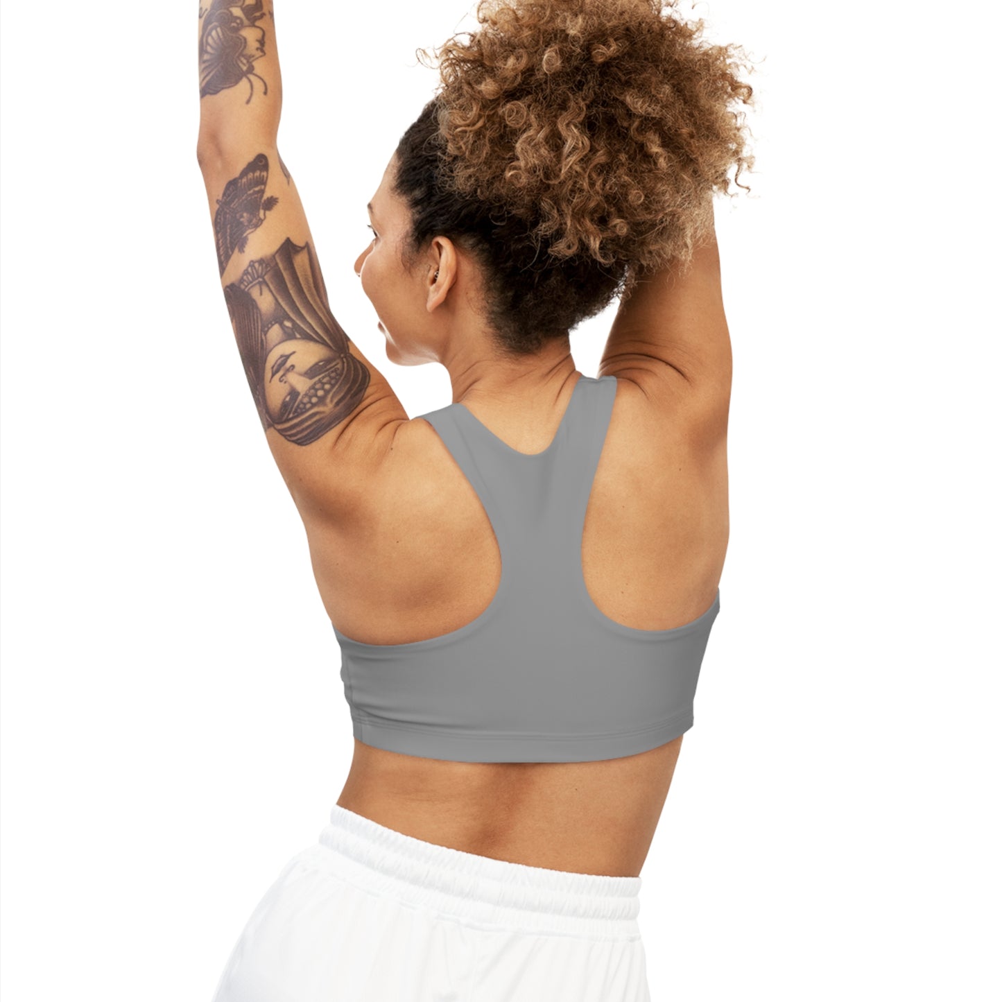 Grey Seamless Sports Bra