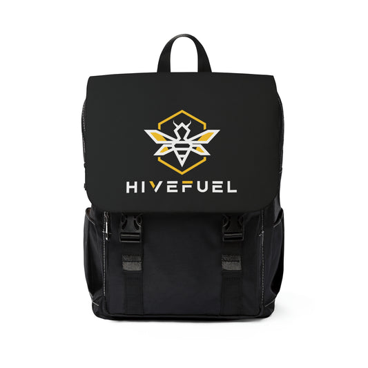 Hive Fuel Unisex Casual Shoulder Black Backpack