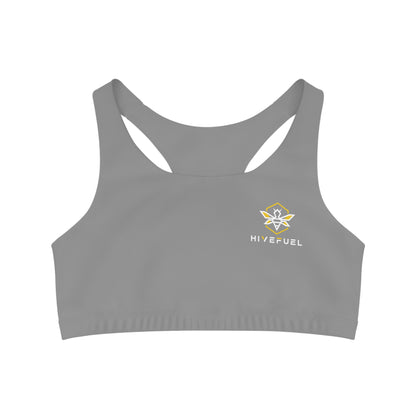 Grey Seamless Sports Bra