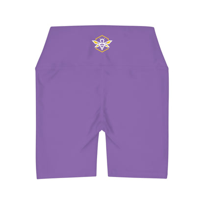 Purple High Waisted Yoga Shorts