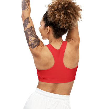 Red Seamless Sports Bra