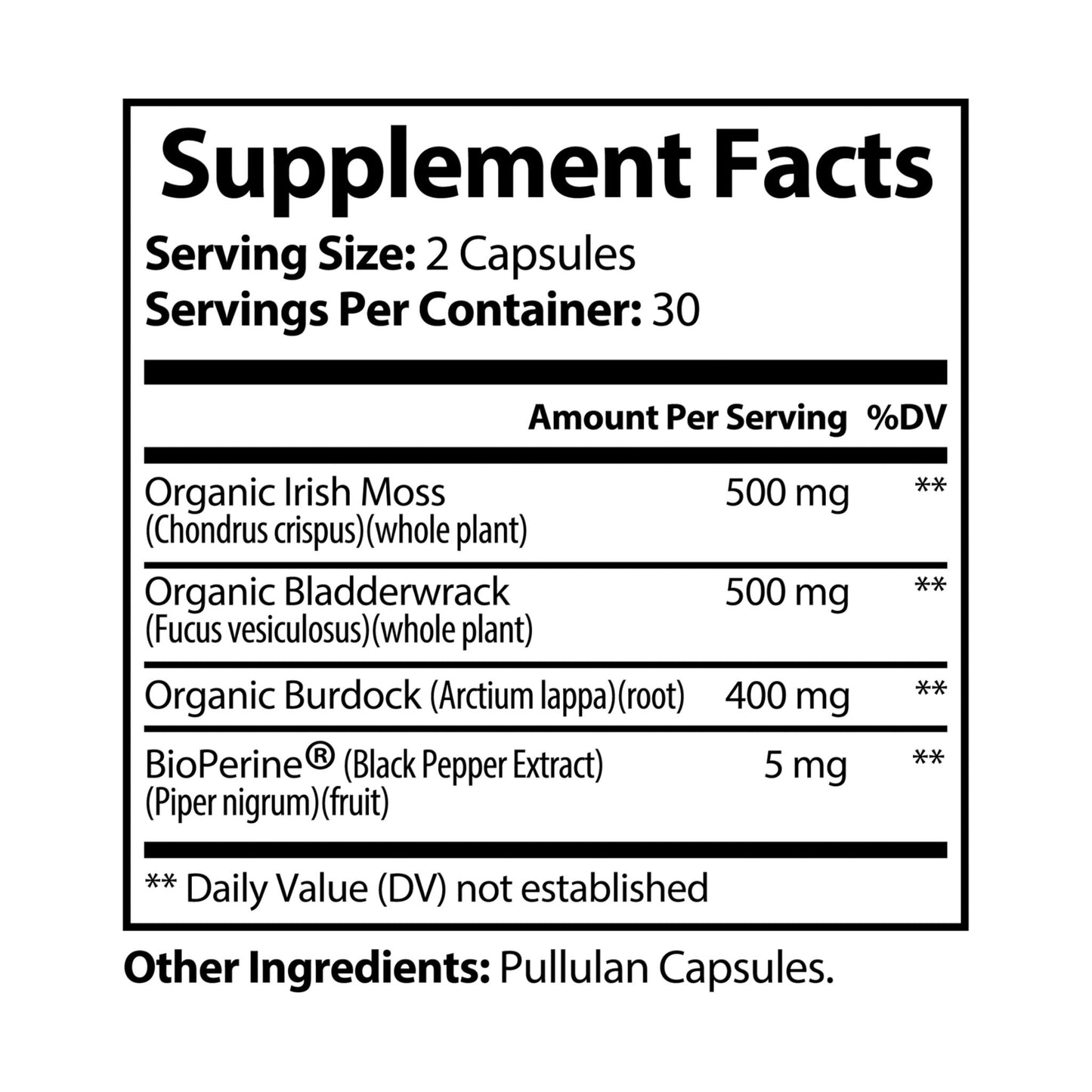 Hive Fuel Sea Moss Supplement (60 Capsules)