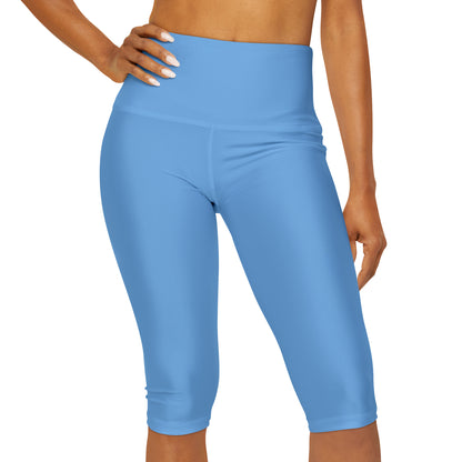 Blue Yoga Capri Leggings