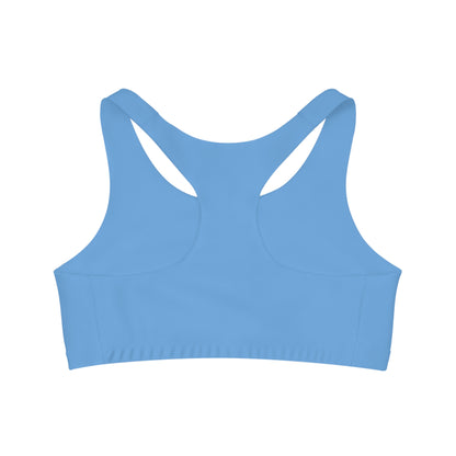 Blue Seamless Sports Bra