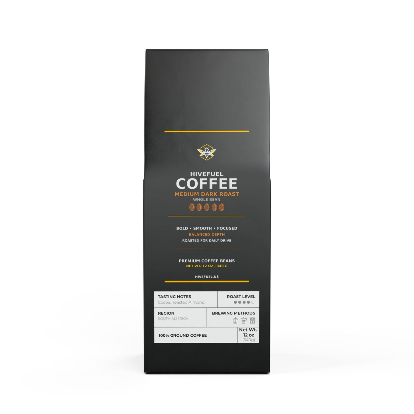 Hive Fuel Coffee Blend (Medium-Dark Roast)
