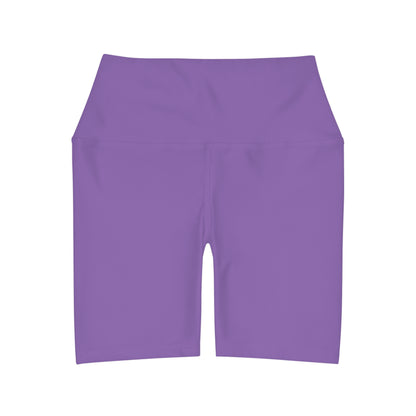 Purple High Waisted Yoga Shorts