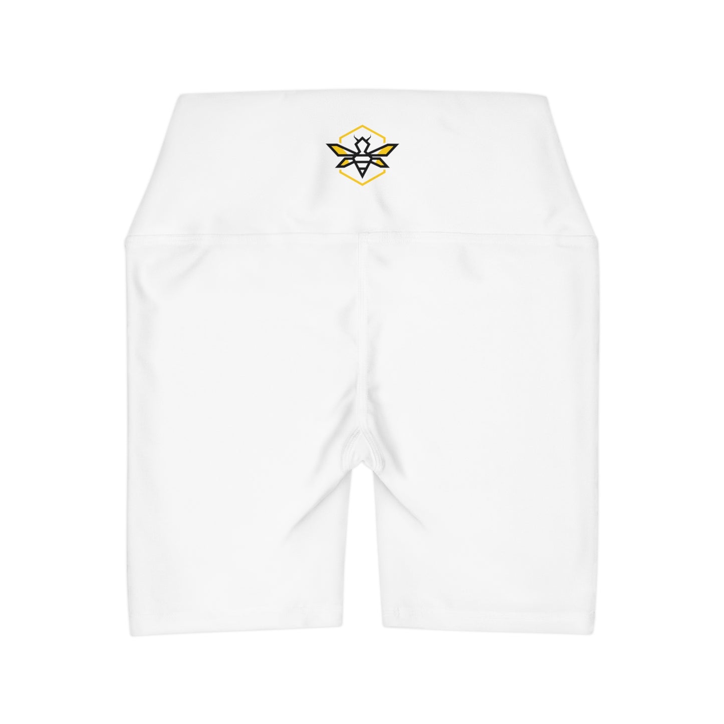 White High Waisted Yoga Shorts