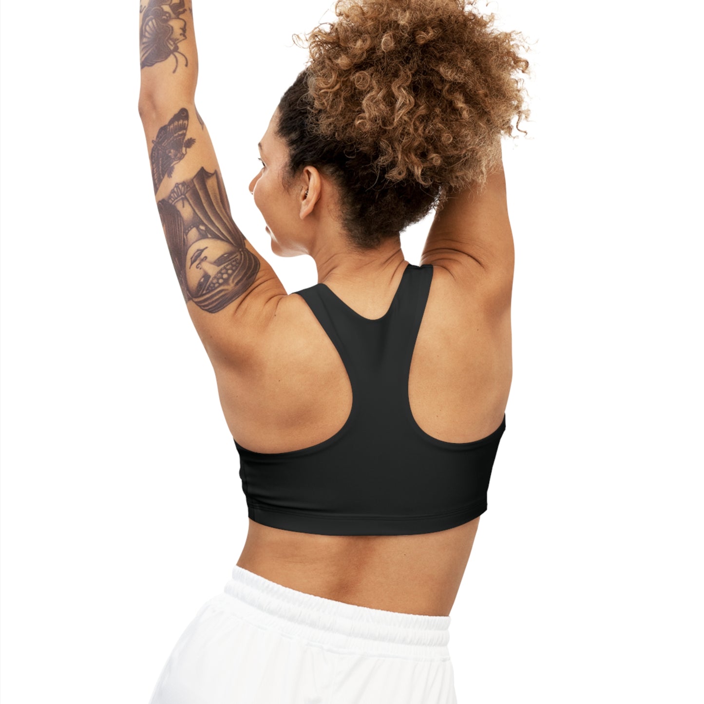 Black Seamless Sports Bra