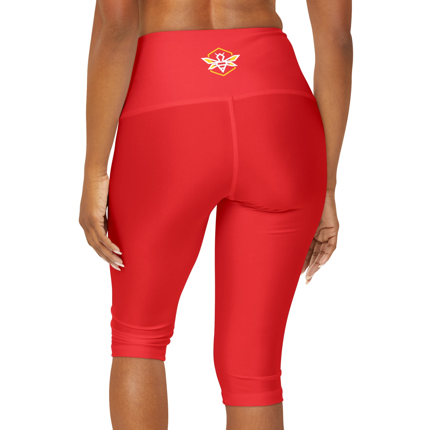 Red Yoga Capri Leggings