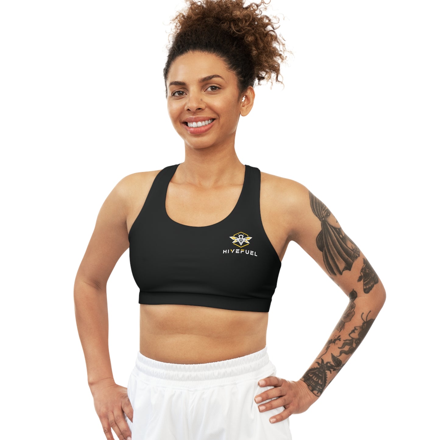 Black Seamless Sports Bra