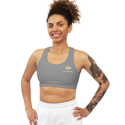 Grey Seamless Sports Bra