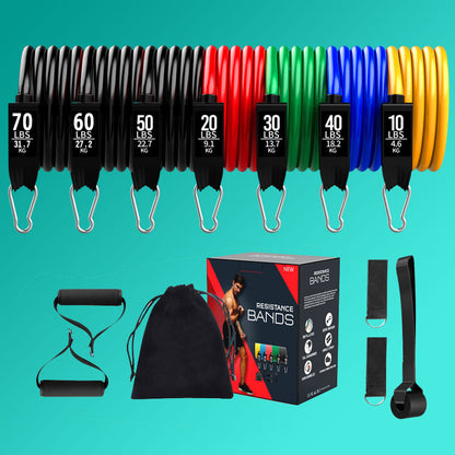 Fitness Equipment Tpe Latex 11 Piece Set Tensioner