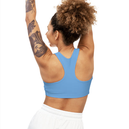 Blue Seamless Sports Bra