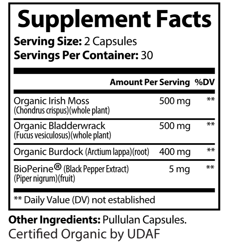 Hive Fuel Sea Moss Supplement (60 Capsules)